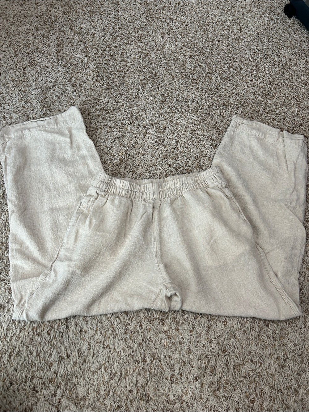Women’s linen wide leg pants